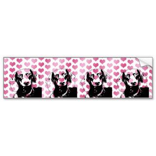 Valentines   Dachshund Silhouette   Winston Bumper Stickers
