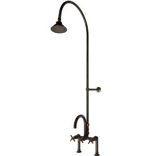 Sebastian Deck Mount Exposed Pipe Shower & Tub     Bathtub And Showerhead Faucet Systems  