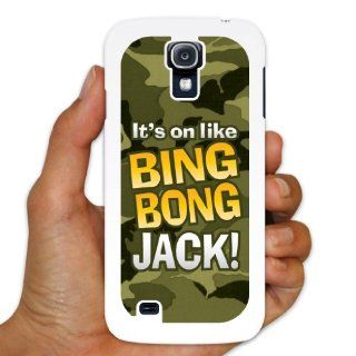 Samsung Galaxy S4 Case   Duck Dynasty   "It's on Like Bing Bong Jack"   White Plastic Case Cell Phones & Accessories