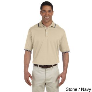 Devon and Jones Mens Tipped Perfect Interlock Short sleeve Polo Shirt Multi Size XXL