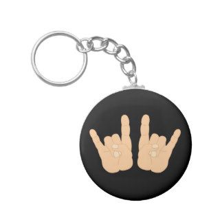 Rock and Roll Hand Sign Keychains