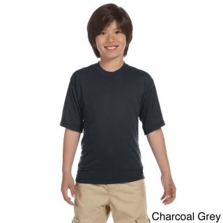 Jerzees Youth Polyester Moisture wicking Sport T shirt Grey Size M (10 12)