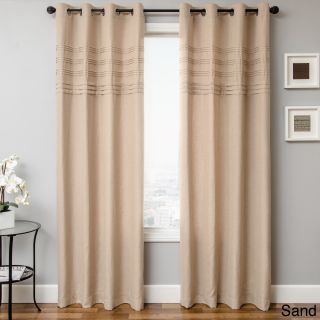 Softline Home Fashions Carry Pleated Gromment Top Curtain Panel Taupe Size 54 x 84