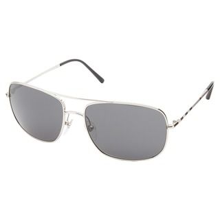 Burberry Mens Be3077 Silver/ Grey Metal Aviator Sunglasses
