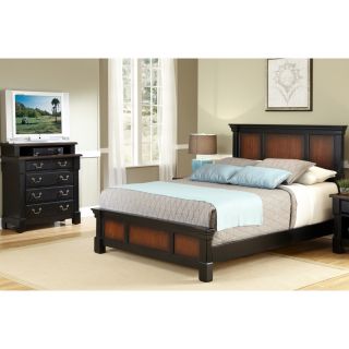 Home Styles Queen size Bed And Media Chest Black Size Queen