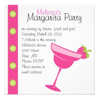 Strawberry Margarita Party Invite