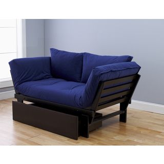 Elite Wood Blue Lounger With Drawer