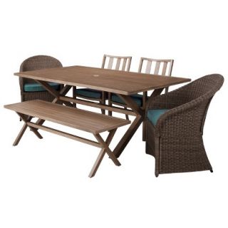Outdoor Patio Furniture Set Threshold 6 Piece Turquoise (Blue) Aluminum and