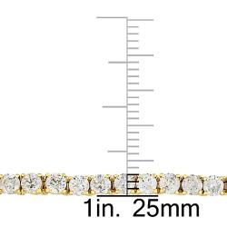 Miadora 14k Yellow Gold 5ct TDW Diamond Tennis Bracelet (G H, I1 I2) Miadora One of a Kind Bracelets