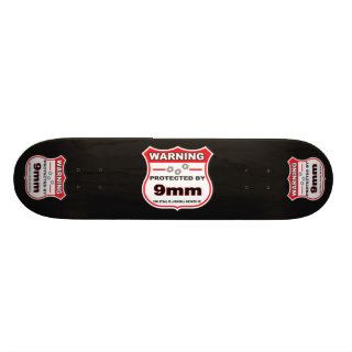 protected by 9mm shield skate board