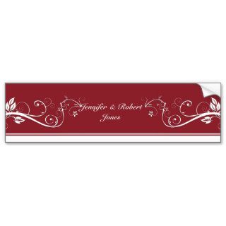 Always and Forever Ruby Wine Label Sticker Bumper Stickers