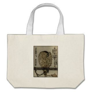 Falcon   Vintage Japanese Woodcut Canvas Bag