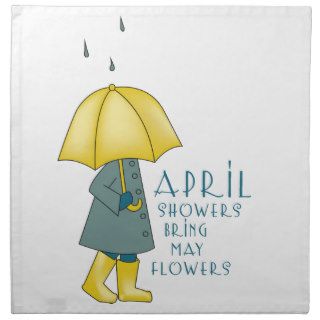 April Showers Bring May Flowers Napkins