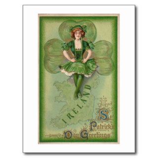 Ireland St Patrick's Day Greetings   Vintage Postcard