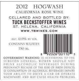 2012 Tuck Beckstoffer Wines Hogwash California Red Wine 750 mL Wine