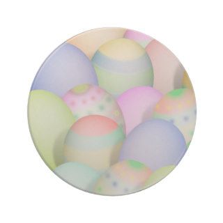 Colored Easter Eggs Background Coaster