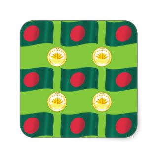 Flag and Crest of Bangladesh Stickers