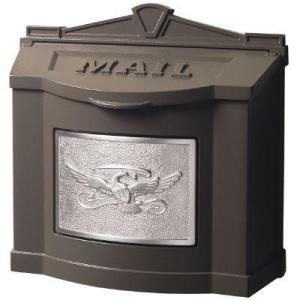 Gaines Manufacturing Metallic Bronze with Satin Nickel Eagle Accent Wall Mount Mailbox WM 8