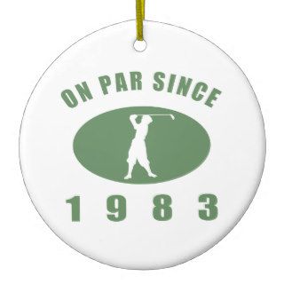 1983 Golfer's Birthday Gift Christmas Ornaments