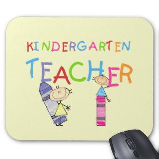 Crayon Kindergarten Teacher Tshirts and Gifts Mouse Mats