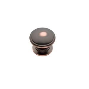 Hickory Hardware Studio 1 in. Oil Rubbed Bronze Highlighted Cabinet Knob P3053 OBH