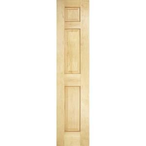 Masonite Smooth 6 Panel Solid Core Unfinished Pine Interior Door Slab 12673