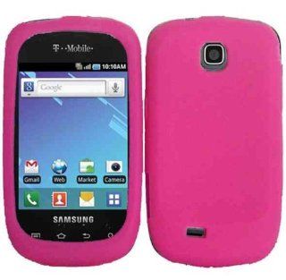 Samsung Dart T499 Silicone Skin Cover Hot Pink Cell Phones & Accessories