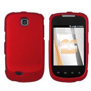 Samsung Dart T499 Rubberized Protector Hard Case   Red Cell Phones & Accessories