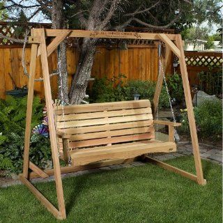 CEDAR SWING A FRAME /w 5ft. Swing Outdoor Patio Furniture AND Accessories  Porch Swings  Patio, Lawn & Garden