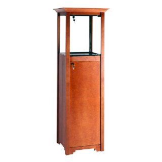 Square Pedestal Dispaly Case w/ Crown Molding and Cabinet  Sports Related Display Cases  Sports & Outdoors