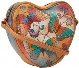 Anuschka 501 Mini, Henna Butterfly, One Size Shoulder Handbags Clothing