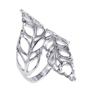 Beautiful Cut Out Leaves Wrap Silver Ring (Thailand) Rings