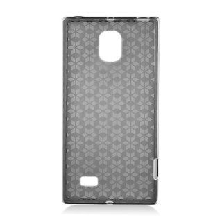 LG Spectrum 2/ Vs 930 Skin Cover Tpu Transparent Checker Pattern Black 501 Cell Phones & Accessories