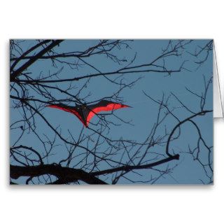 Bat Kite in Tree Halloween Card