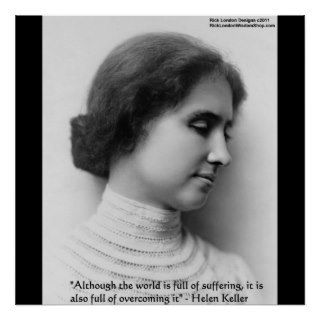 Helen Keller "Obstacles" Wisdom Quote Posters