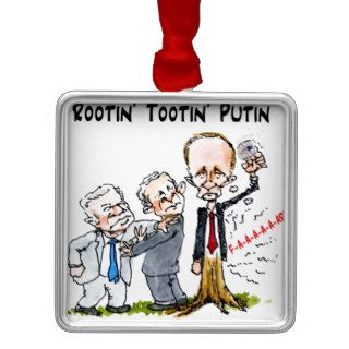 Rootin' Tootin' Putin Funny Ornaments