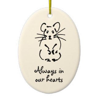 Personalizable Hamster Memorial Ornament