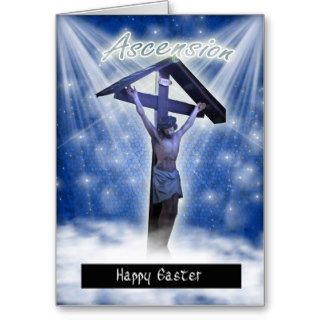 Easter card with Jesus Religious Ascension into he