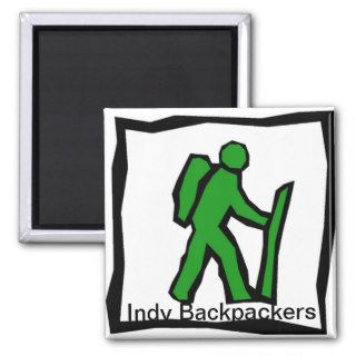 Indy Backpackers Square Magnet
