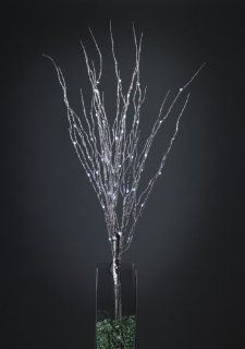GKI/ Bethlehem Lighting Plug In Glitter Sprig with 60 LED Lights, Silver   String Lights