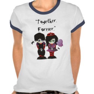 Emo Couple in Love   Together Forever T Shirts
