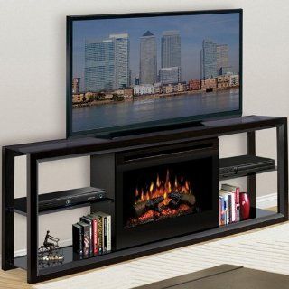 Dimplex Novara Indoor Electric Fireplace Media Console   Black   Smokeless Fireplaces