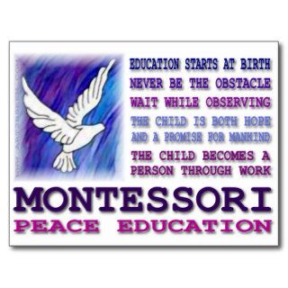 Montessori Dove Post Card