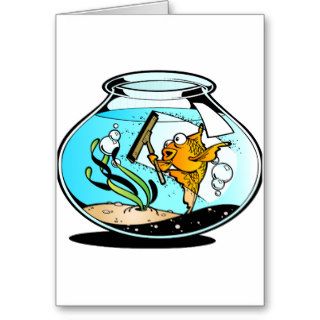 Funny Spring Cleaning Fish Cards