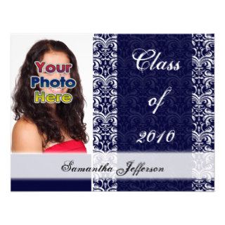 Any Year~ Navy/White Fancy Graduation Announcement