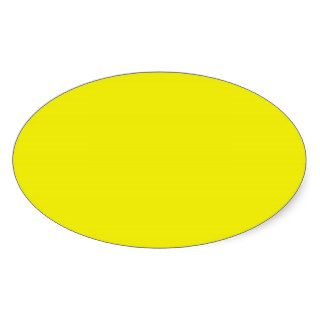 Bright Yellow Oval Sticker