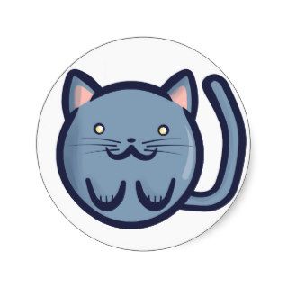 Chibi Blue Cat Stickers