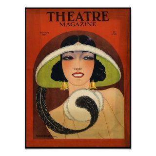 Theatre Magazine Cover 1924 Vintage Print