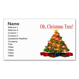 Oh Christmas Tree Business Card Templates