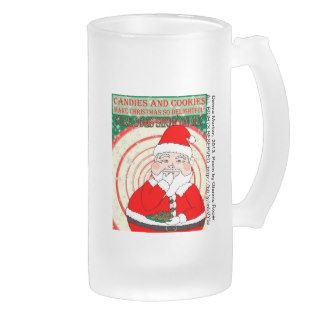 Candies and Cookies Funny Christmas Santa Beer Mug